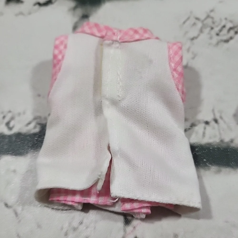 Vintage Barbie Jeans Doll Clothes Lot Pink Gingham‎ Bucket Hat Purse T-Shirt Top